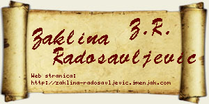 Žaklina Radosavljević vizit kartica